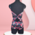 Malla Torzada Estampada Negra - comprar online