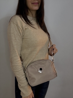 Bandolera doble cierre Beige - comprar online