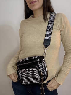 Riñonera brillos plateada - comprar online