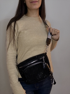RIÑONERA BRILLOS NEGRA - tienda online