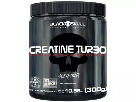 Creatina Black Skull Turbo em Pó 300g sem Sabor - comprar online