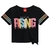 BLUSA CROPPED FEMININA PRETO - loja online