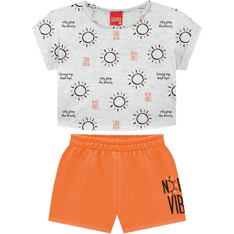 CONJUNTO FEMININO MESCLA WHITE