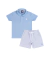 CONJUNTO PIQUET SOFT/SARJA LISTRADA / AZUL ELEMENTAL