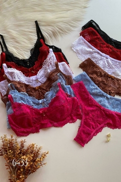 CONJUNTO LUXO EM RENDA SEM BOJO COM ARO