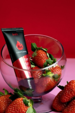 Lubrificante a base de água sabor morango hot 50ml intt - comprar online
