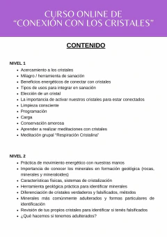 CURSO ONLINE "DESCUBRIENDO LA CONEXIÓN CRISTALINA" - comprar online