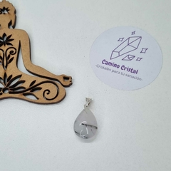 DIJE GOTA CHICA CUARZO TURMALINADO - comprar online