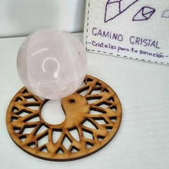 ESFERA GRANDE DE CUARZO ROSA