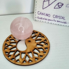 ESFERA MEDIANA DE CUARZO ROSA