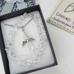 CONJUNTO ANGELITO CUARZO CRISTAL