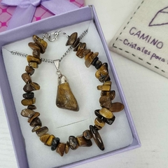 CONJUNTO OJO DE TIGRE CON BAÑO