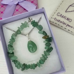 CONJUNTO GOTA CHICA CUARZO VERDE