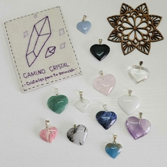 DIJE CORAZÓN DE CUARZO TURMALINADO - comprar online