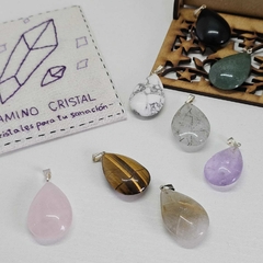 DIJE GOTA DE CUARZO TURMALINADO - comprar online