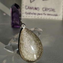 DIJE DE OBSIDIANA DORADA - comprar online