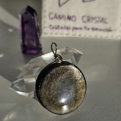 DIJE DE OBSIDIANA DORADA - tienda online