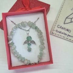 CONJUNTO ANGELITO CUARZO VERDE