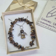 CONJUNTO ANGELITO OJO DE TIGRE