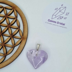 DIJE CORAZÓN DE AMATISTA