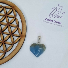 DIJE CORAZÓN DE ÓNIX CIELO