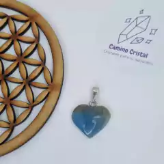 DIJE CORAZÓN DE ÓNIX CIELO