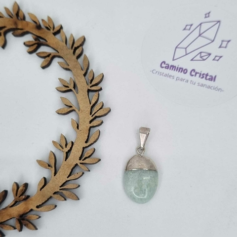 DIJE OVAL DE AMAZONITA