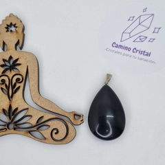 DIJE GOTA DE OBSIDIANA NEGRA