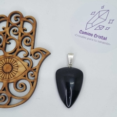 DIJE GARRITA DE OBSIDIANA NEGRA