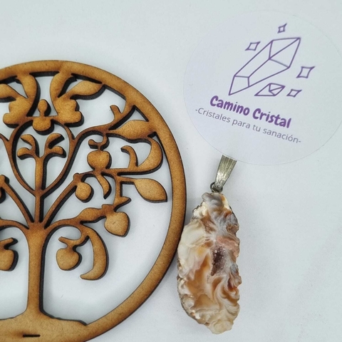 DIJE DE GEODA DE ÁGATA - Tienda.CaminoCristal