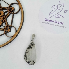 DIJE PIEDRA DE LA LUNA DE LA INDIA (LABRADORITA BLANCA)