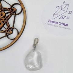 DIJE DE CUARZO CRISTAL CON PINO - Tienda.CaminoCristal