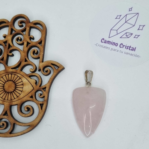 DIJE GARRITA DE CUARZO ROSA