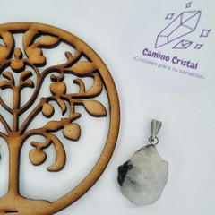 DIJE PIEDRA DE LA LUNA DE LA INDIA (LABRADORITA BLANCA)