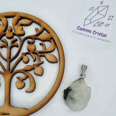 DIJE PIEDRA DE LA LUNA DE LA INDIA (LABRADORITA BLANCA)