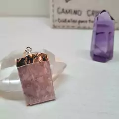 DIJE DE LEPIDOLITA CON BAÑO DE ELECTROPLATA - comprar online