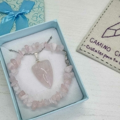 CONJUNTO GARRITA CUARZO ROSA