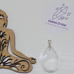 DIJE GOTA DE CUARZO CRISTAL