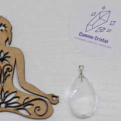 DIJE GOTA DE CUARZO CRISTAL