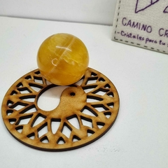 ESFERA MEDIANA DE FLUORITA AMARILLA