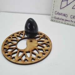 HUEVO DE OBSIDIANA NEGRA