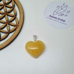 DIJE CORAZÓN DE ÓNIX AMARILLO
