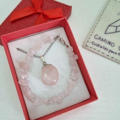 CONJUNTO CUARZO ROSA