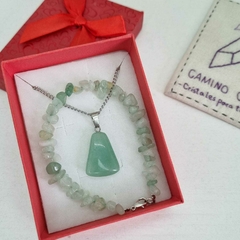 CONJUNTO TRAPECIO CUARZO VERDE