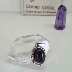 DIJE DE AMATISTA OVAL