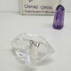 DIJE DE PIEDRA DE LA LUNA DE LA INDIA (LABRADORITA BLANCA)