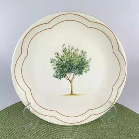 Jogo 6 Pratos de Sobremesa Coup Oliveira By Aurora.