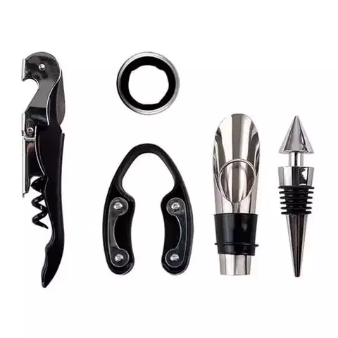 Kit P/ Vinho 5 Peças em Metal Wellmix