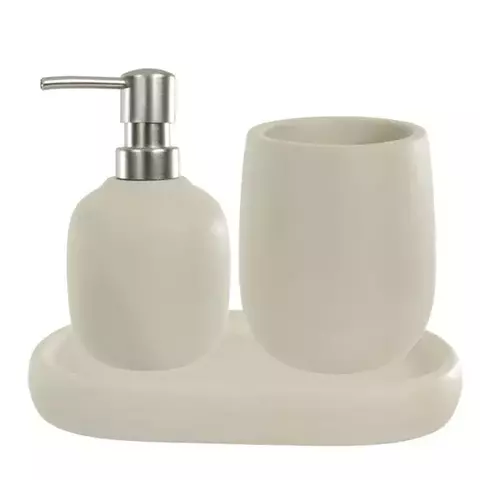 Kit 3 Para Banheiro Cimento Bege 190ml.