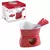 Kit Conjunto de Fondue em Cerâmica Coração Vermelho Herstal 7 peças